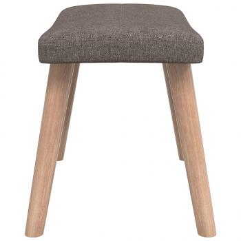 Relaxsessel mit Hocker Taupe Stoff