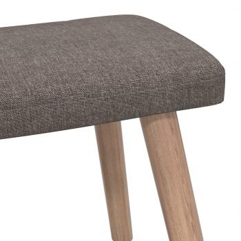 Relaxsessel mit Hocker Taupe Stoff