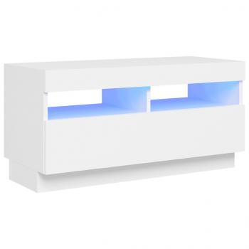 TV-Schrank mit LED-Leuchten Weiß 80x35x40 cm