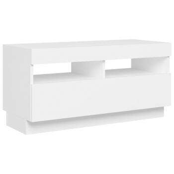 TV-Schrank mit LED-Leuchten Weiß 80x35x40 cm