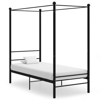 ARDEBO.de - Himmelbett Schwarz Metall 90x200 cm