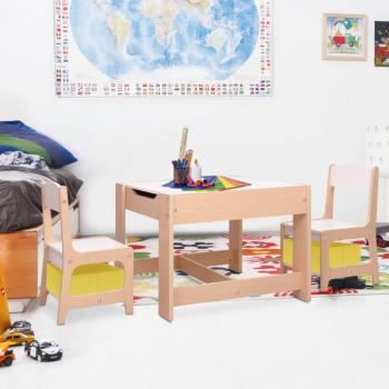 ARDEBO.de - Kindertisch mit 2 Stühlen MDF