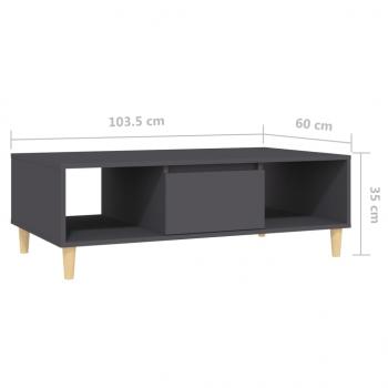 Couchtisch Grau 103,5x60x35 cm Holzwerkstoff