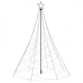 LED-Weihnachtsbaum mit Metallstange 500 LEDs Blau 3 m