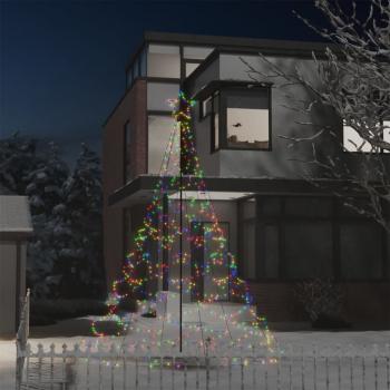 ARDEBO.de - LED-Weihnachtsbaum mit Metallstange 500 LEDs Mehrfarbig 3 m