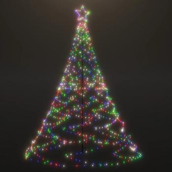 LED-Weihnachtsbaum mit Metallstange 500 LEDs Mehrfarbig 3 m