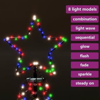 LED-Weihnachtsbaum mit Metallstange 500 LEDs Mehrfarbig 3 m