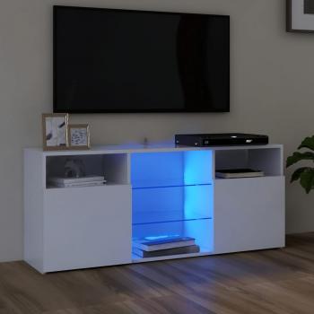 ARDEBO.de - TV-Schrank mit LED-Leuchten Weiß 120x30x50 cm