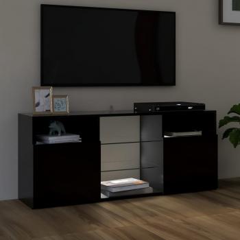 TV-Schrank mit LED-Leuchten Schwarz 120x30x50 cm