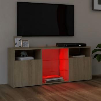 TV-Schrank mit LED-Leuchten Sonoma-Eiche 120x30x50 cm