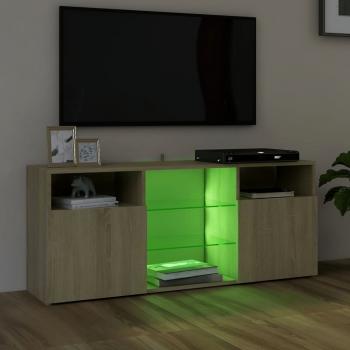 TV-Schrank mit LED-Leuchten Sonoma-Eiche 120x30x50 cm