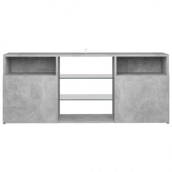 TV-Schrank mit LED-Leuchten Betongrau 120x30x50 cm