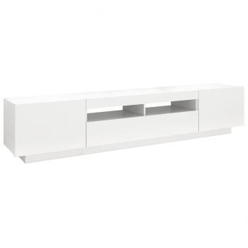 TV-Schrank mit LED-Leuchten Weiß 200x35x40 cm