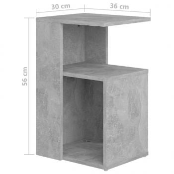 Beistelltisch Betongrau 36x30x56 cm Holzwerkstoff