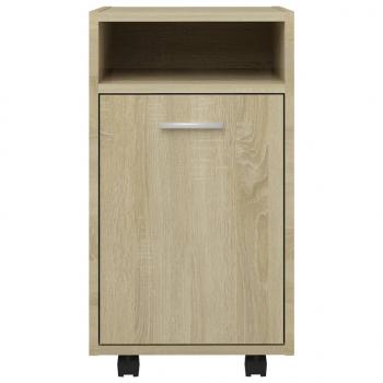 Beistellschrank mit Rollen Sonoma-Eiche 33x38x60 cm