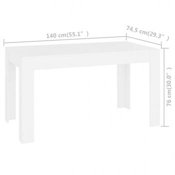 Esstisch Weiß 140x74,5x76 cm Holzwerkstoff