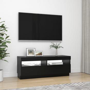 TV-Schrank mit LED-Leuchten Schwarz 100x35x40 cm