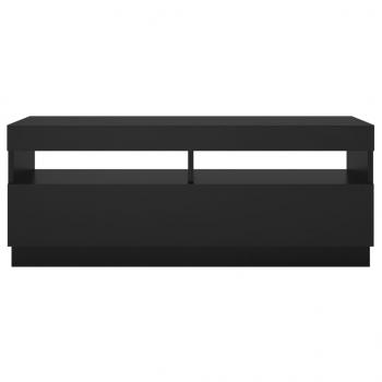 TV-Schrank mit LED-Leuchten Schwarz 100x35x40 cm