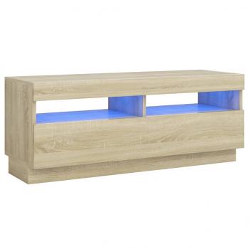 TV-Schrank mit LED-Leuchten Sonoma-Eiche 100x35x40 cm