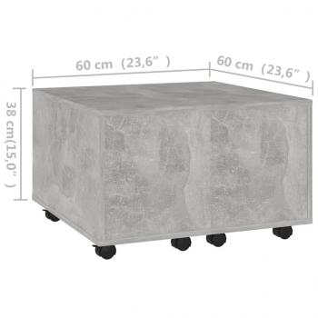 Couchtisch Betongrau 60x60x38 cm Holzwerkstoff