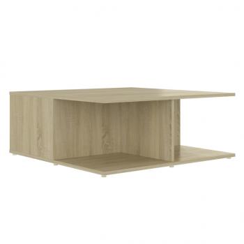 Couchtisch Weiß und Sonoma-Eiche 80x80x31 cm Holzwerkstoff