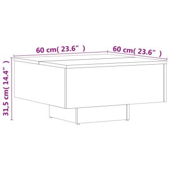 Couchtisch Weiß 60x60x31,5 cm Holzwerkstoff