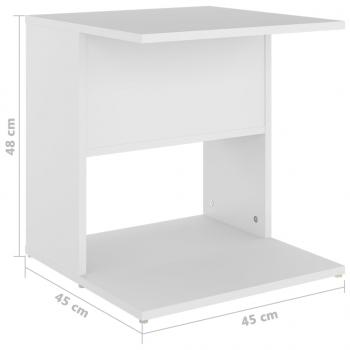 Beistelltisch Weiß 45x45x48 cm Holzwerkstoff