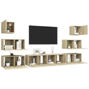 8-tlg. TV-Schrank-Set Sonoma-Eiche Holzwerkstoff