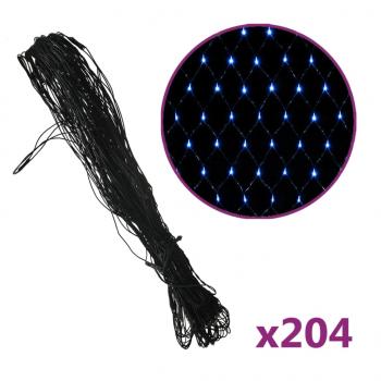 LED-Lichternetz Blau 3x2 m 204 LEDs Indoor Outdoor