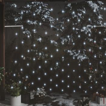 ARDEBO.de - Weihnachts-Lichternetz 4x4 m 544 LED Kaltweiß Indoor Outdoor