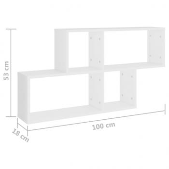 Wandregal Weiß 100x18x53 cm Holzwerkstoff