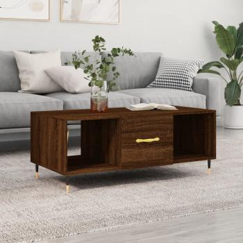 ARDEBO.de - Couchtisch Braun Eichen-Optik 102x50x40 cm Holzwerkstoff