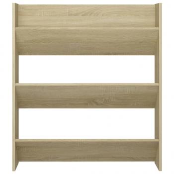 Wand-Schuhschrank Sonoma-Eiche 80x18x90 cm Holzwerkstoff