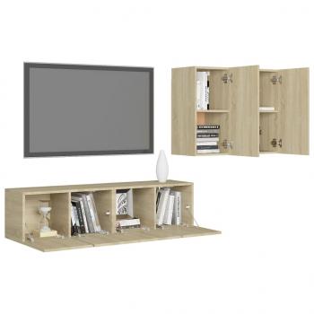 4-tlg. TV-Schrank-Set Sonoma-Eiche Holzwerkstoff