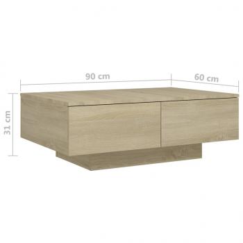 Couchtisch Sonoma-Eiche 90x60x31 cm Holzwerkstoff