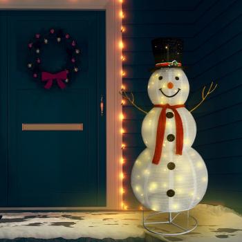 ARDEBO.de - LED-Schneemann Weihnachtsfigur Luxus-Stoff 180 cm