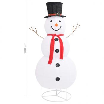 LED-Schneemann Weihnachtsfigur Luxus-Stoff 180 cm