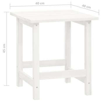 Adirondack-Gartenstuhl mit Tisch Massivholz Tanne Weiß