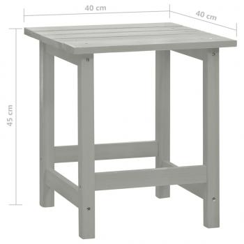 Adirondack-Gartenstuhl mit Tisch Massivholz Tanne Grau