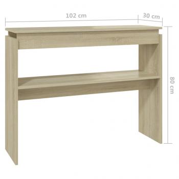 Konsolentisch Sonoma-Eiche 102x30x80 cm Holzwerkstoff