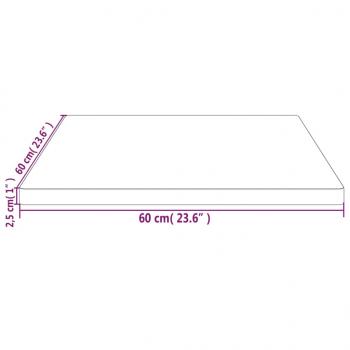 Tischplatte Weiß 60x60x2,5 cm Massivholz Kiefer Quadratisch