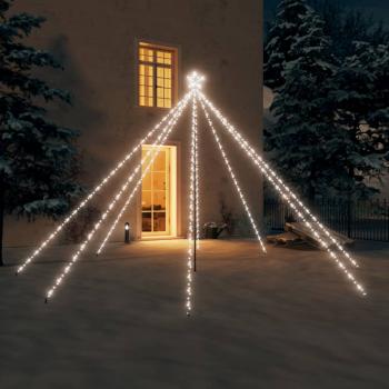 ARDEBO.de - Weihnachtsbaum-Lichterketten Outdoor 576 LEDs Kaltweiß 3,6 m