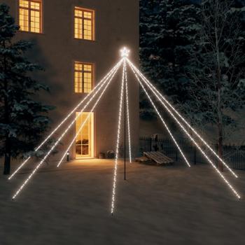 ARDEBO.de - Weihnachtsbaum-Lichterketten Indoor Outdoor 800 LED Kaltweiß 5m