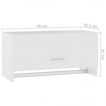 Kleiderschrank Weiß 70x32,5x35 cm Holzwerkstoff