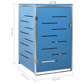 Mülltonnenbox für 1 Tonne 69x77,5x112,5 cm Edelstahl