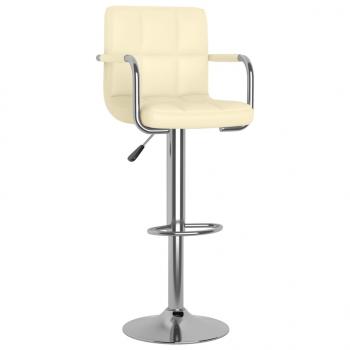 Barhocker 2 Stk. Creme Kunstleder 