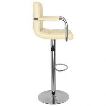 Barhocker 2 Stk. Creme Kunstleder 