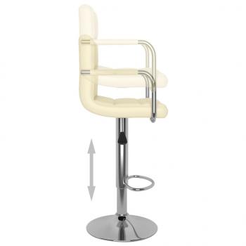 Barhocker 2 Stk. Creme Kunstleder 