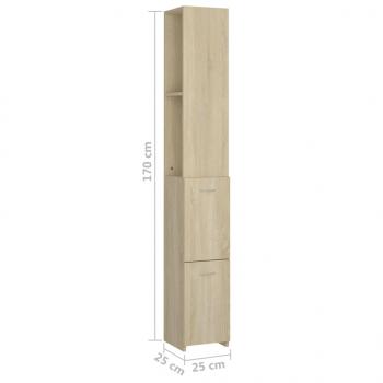 Badschrank Sonoma-Eiche 25x26,5x170 cm Holzwerkstoff