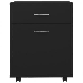 Rollschrank Schwarz 45x38x54 cm Holzwerkstoff